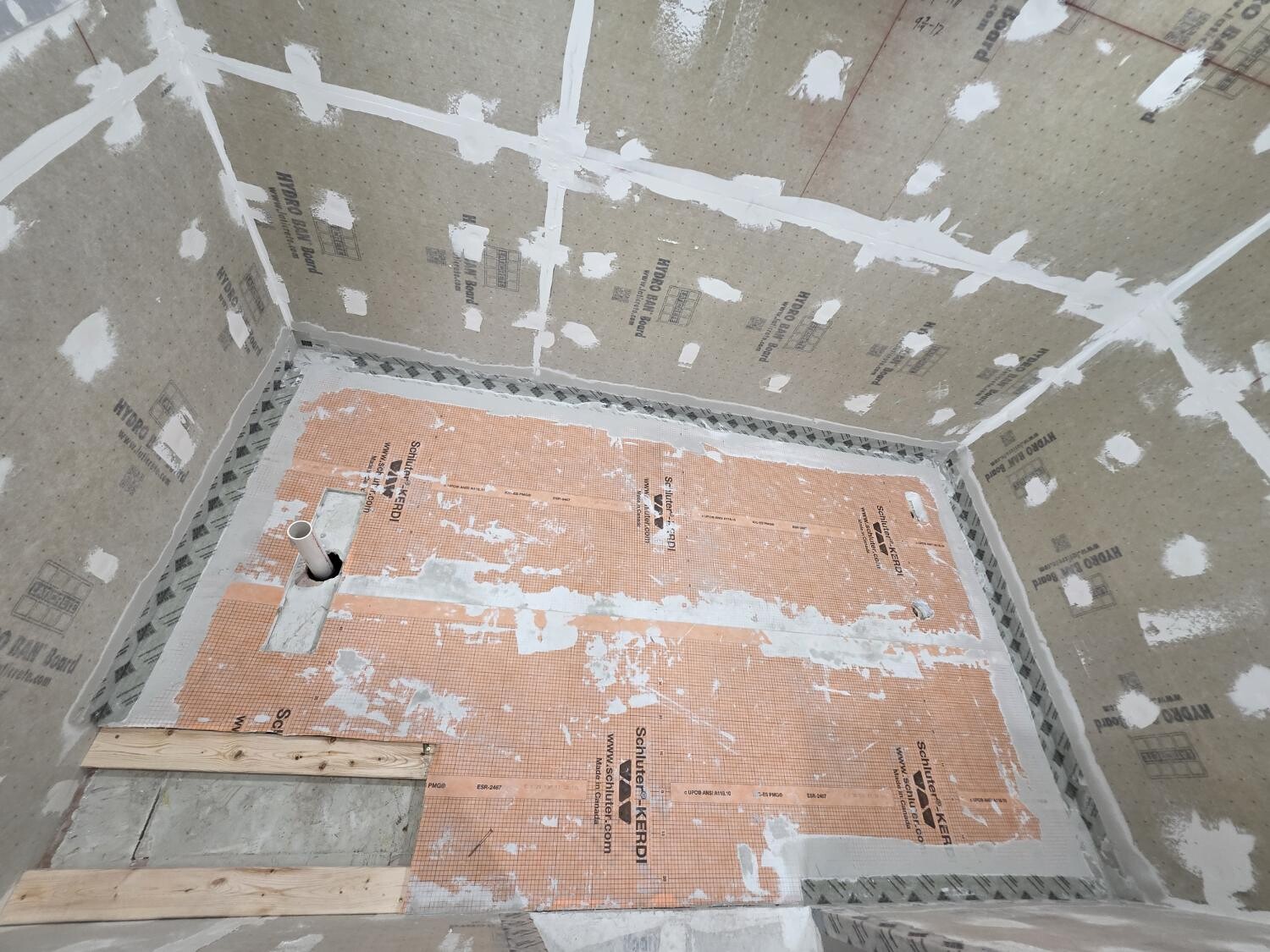 Kerdi membrane on shower floor